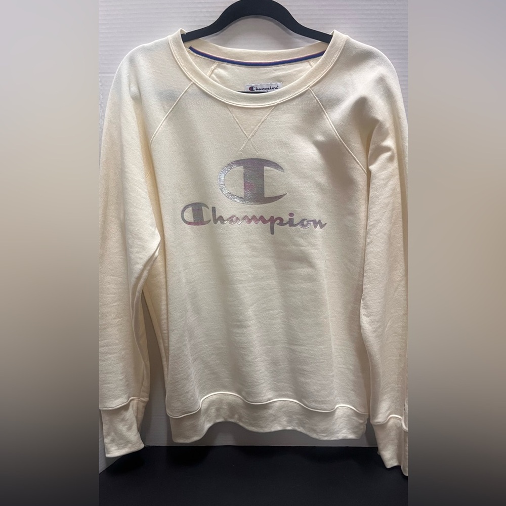 Women’s Champion Off-White Athletic Sweatshirt